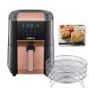 GoWISE USA 7 Qt. Black/Copper Air Fryer and Dehydrator Max XL -Air Fryers shop black copper gowise usa air fryers gw22972 64 1000
