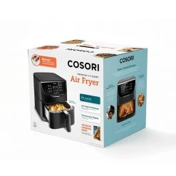 Cosori Premium 3.7 Qt. Black Air Fryer with Skewer Rack -Air Fryers shop black cosori air fryers kaapafcsnus0018 1f 1000