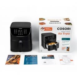 Cosori Premium 3.7 Qt. Black Air Fryer with Skewer Rack -Air Fryers shop black cosori air fryers kaapafcsnus0018 44 1000