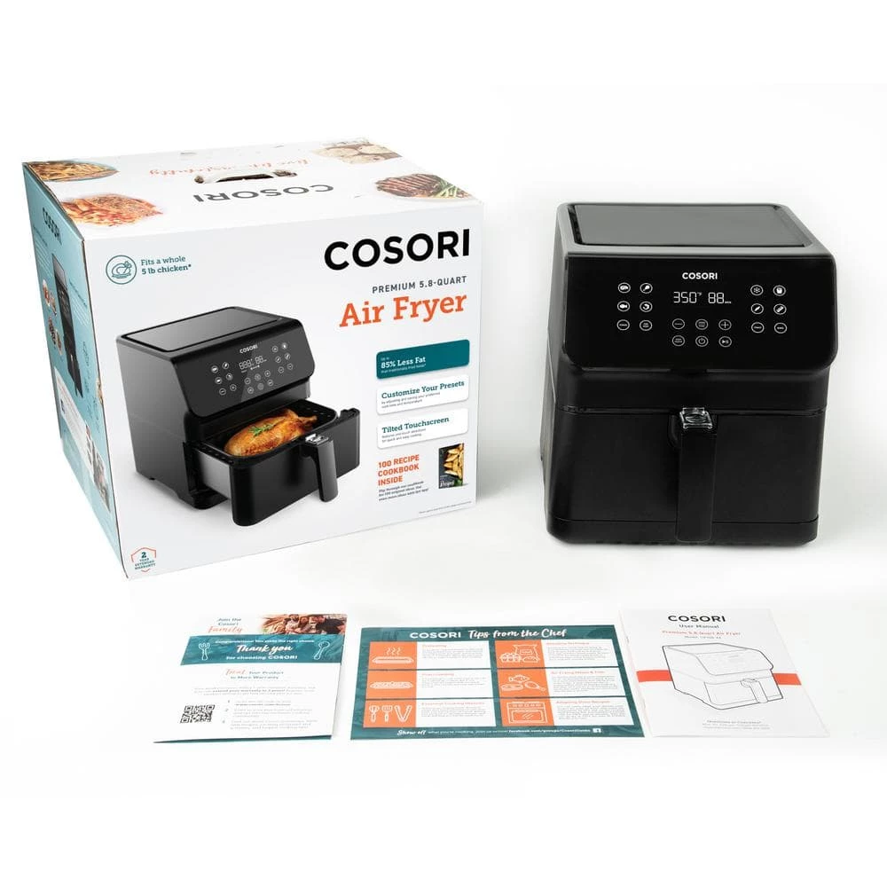 Cosori Pro XL II 5.8 qt. Black Digital Air Fryer with Pizza Pan 9 Cosori Pro XL II 5.8 qt. Black Digital Air Fryer with Pizza Pan - Image 7