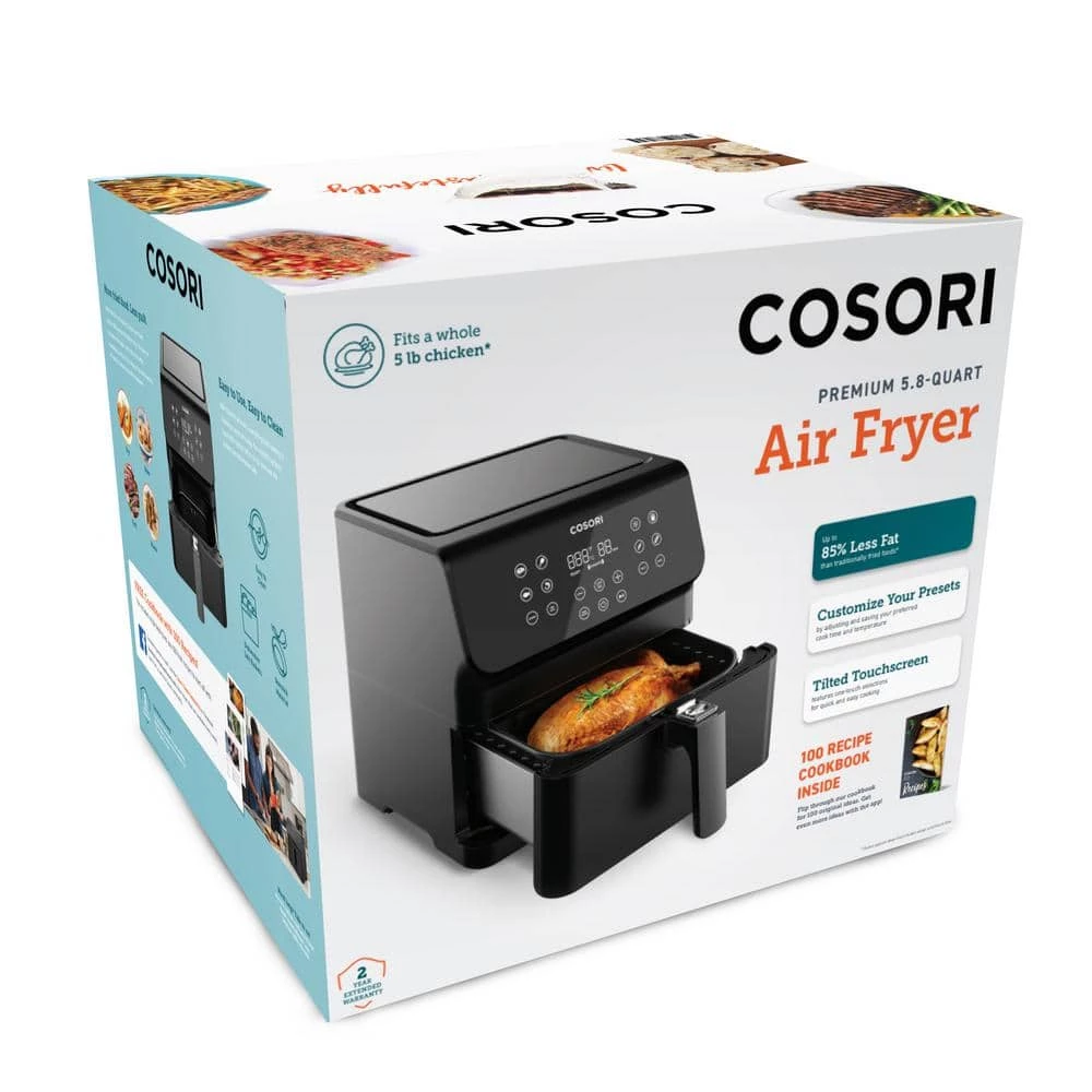 Cosori Pro XL II 5.8 qt. Black Digital Air Fryer with Pizza Pan 8 Cosori Pro XL II 5.8 qt. Black Digital Air Fryer with Pizza Pan - Image 6