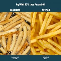 Costway 5.3 QT. Black Electric Hot Air Fryer 1700W Stainless steel Non-Stick Fry Basket 21 Costway 5.3 QT. Black Electric Hot Air Fryer 1700W Stainless steel Non-Stick Fry Basket -Air Fryers shop black costway air fryers ep24808us bk 76 1000