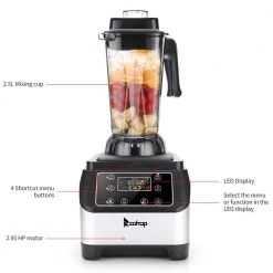 Winado 88 oz. 4-Speed Black Electronic Countertop Blender 12 Winado 88 oz. 4-Speed Black Electronic Countertop Blender -Air Fryers shop black countertop blenders 525100672822 1f 1000