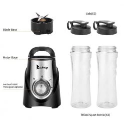 Winado 21 oz. 3-Speed Black Electronic Countertop Blender 13 Winado 21 oz. 3-Speed Black Electronic Countertop Blender -Air Fryers shop black countertop blenders 653114276443 44 1000