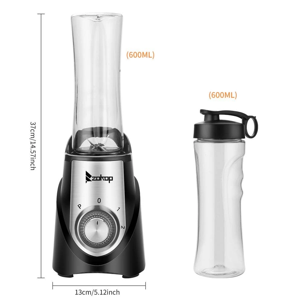 Winado 21 oz. 3-Speed Black Electronic Countertop Blender 8 Winado 21 oz. 3-Speed Black Electronic Countertop Blender - Image 6