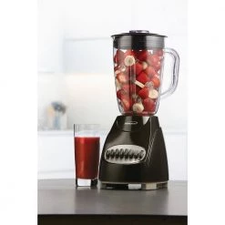 Unbranded Black 12-Speed Blender with Plastic Jar -Air Fryers shop black countertop blenders jb 220b 31 1000