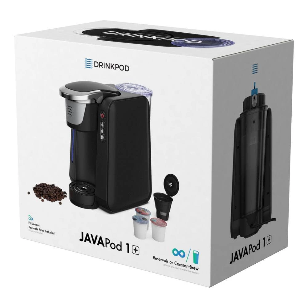 DRINKPOD JAVAPod K-Cup Black Coffee Maker Single Serve Brewer, 10 Cup Refillable or Unlimited Cup In-Line Direct Water Connection 4 DRINKPOD JAVAPod K-Cup Black Coffee Maker Single Serve Brewer, 10 Cup Refillable or Unlimited Cup In-Line Direct Water Connection - Image 2
