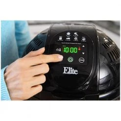 Elite 3.5 Qt. Digital Air Fryer in Black -Air Fryers shop black elite air fryers eaf 2500d 44 1000