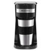Elite Gourmet Single Serve 1-Cup Black Personal Drip Coffee Maker with Stainless Steel Travel Mug 2 Elite Gourmet Single Serve 1-Cup Black Personal Drip Coffee Maker with Stainless Steel Travel Mug -Air Fryers shop black elite gourmet drip coffee makers ehc111ax 64 1000