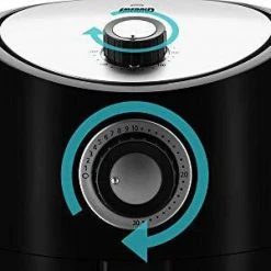 Emerald 2.11 qt. Black Manual Air Fryer with Adjustable Timer and Temperature Controls -Air Fryers shop black emerald air fryers sm air 1800 1f 1000