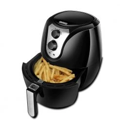 Emerald 3.4 Qt. Manual Air Fryer with Rapid Air Technology -Air Fryers shop black emerald air fryers sm air 1801 4f 1000