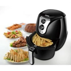Emerald 3.4 Qt. Manual Air Fryer with Rapid Air Technology -Air Fryers shop black emerald air fryers sm air 1801 d4 1000