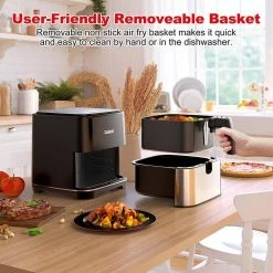 Galanz 6 qt. Black / Stainless Steel Digital Air Fryer with 8 Pre-Set Functions 21 Galanz 6 qt. Black / Stainless Steel Digital Air Fryer with 8 Pre-Set Functions -Air Fryers shop black galanz air fryers glafx606s215 1f 1000