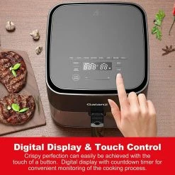 Galanz 6 qt. Black / Stainless Steel Digital Air Fryer with 8 Pre-Set Functions 24 Galanz 6 qt. Black / Stainless Steel Digital Air Fryer with 8 Pre-Set Functions -Air Fryers shop black galanz air fryers glafx606s215 76 1000