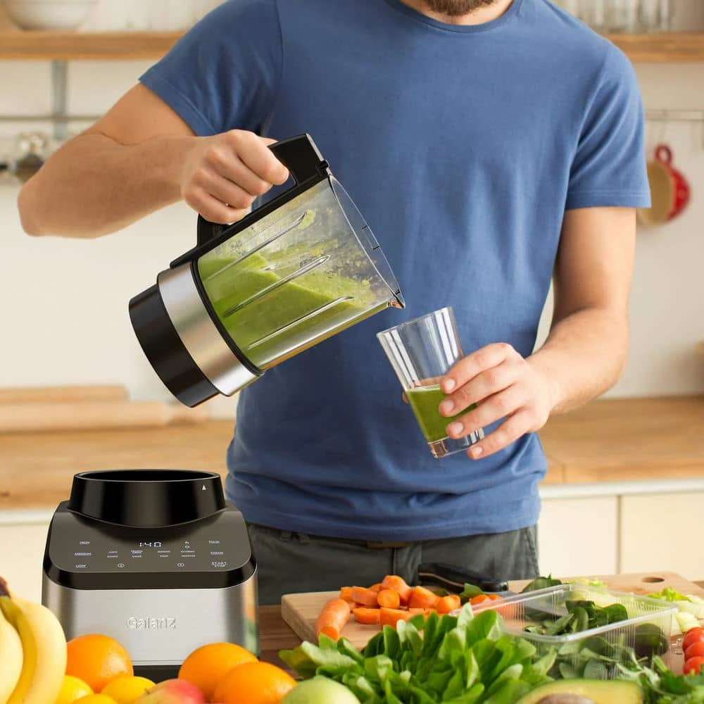 Galanz 60 oz. 3 Speeds Stainless Steel Touch Screen Glass Jar Hot and Cold Blender 11 Galanz 60 oz. 3 Speeds Stainless Steel Touch Screen Glass Jar Hot and Cold Blender - Image 9