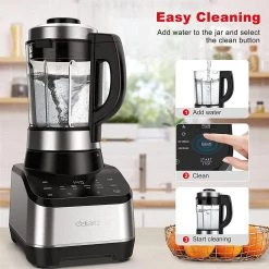 Galanz 60 oz. 3 Speeds Stainless Steel Touch Screen Glass Jar Hot and Cold Blender 24 Galanz 60 oz. 3 Speeds Stainless Steel Touch Screen Glass Jar Hot and Cold Blender -Air Fryers shop black galanz countertop blenders glcb60es210a 44 1000