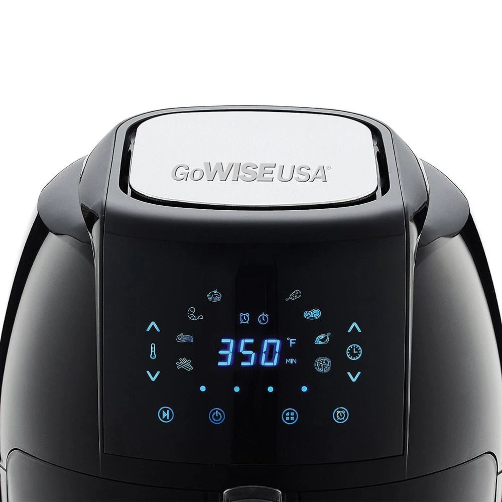 GoWISE USA 8-in-1 5.8 Qt. Black Electric Air Fryer with Recipe Book 4 GoWISE USA 8-in-1 5.8 Qt. Black Electric Air Fryer with Recipe Book - Image 3