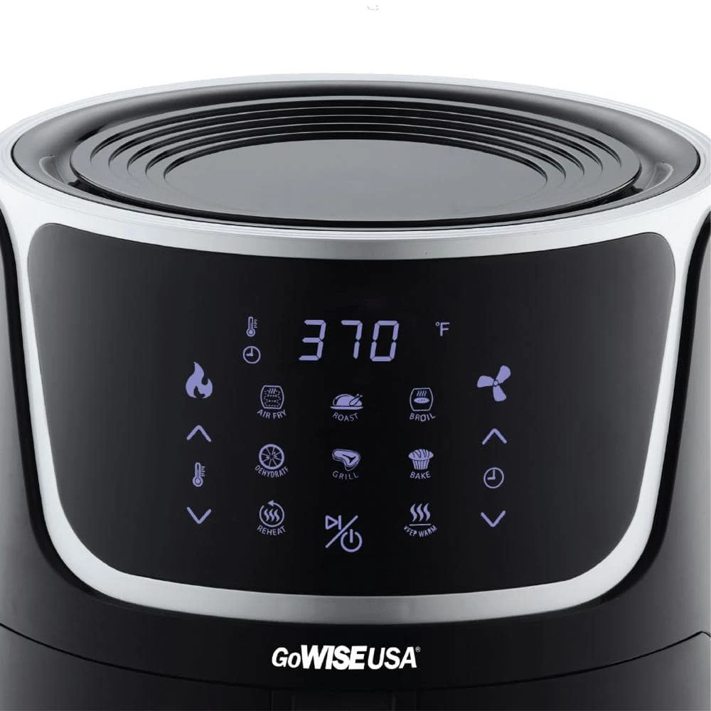 GoWISE USA 7 Qt. Black Air Fryer with Dehydrator and 3 Stackable Racks with 8 Functions 7 GoWISE USA 7 Qt. Black Air Fryer with Dehydrator and 3 Stackable Racks with 8 Functions - Image 5