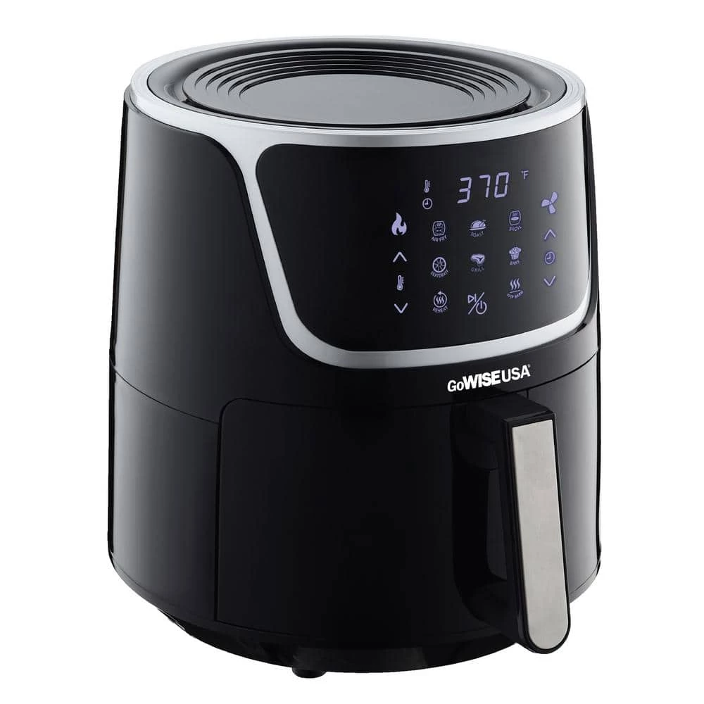 GoWISE USA 7 Qt. Black Air Fryer with Dehydrator and 3 Stackable Racks with 8 Functions 6 GoWISE USA 7 Qt. Black Air Fryer with Dehydrator and 3 Stackable Racks with 8 Functions - Image 4
