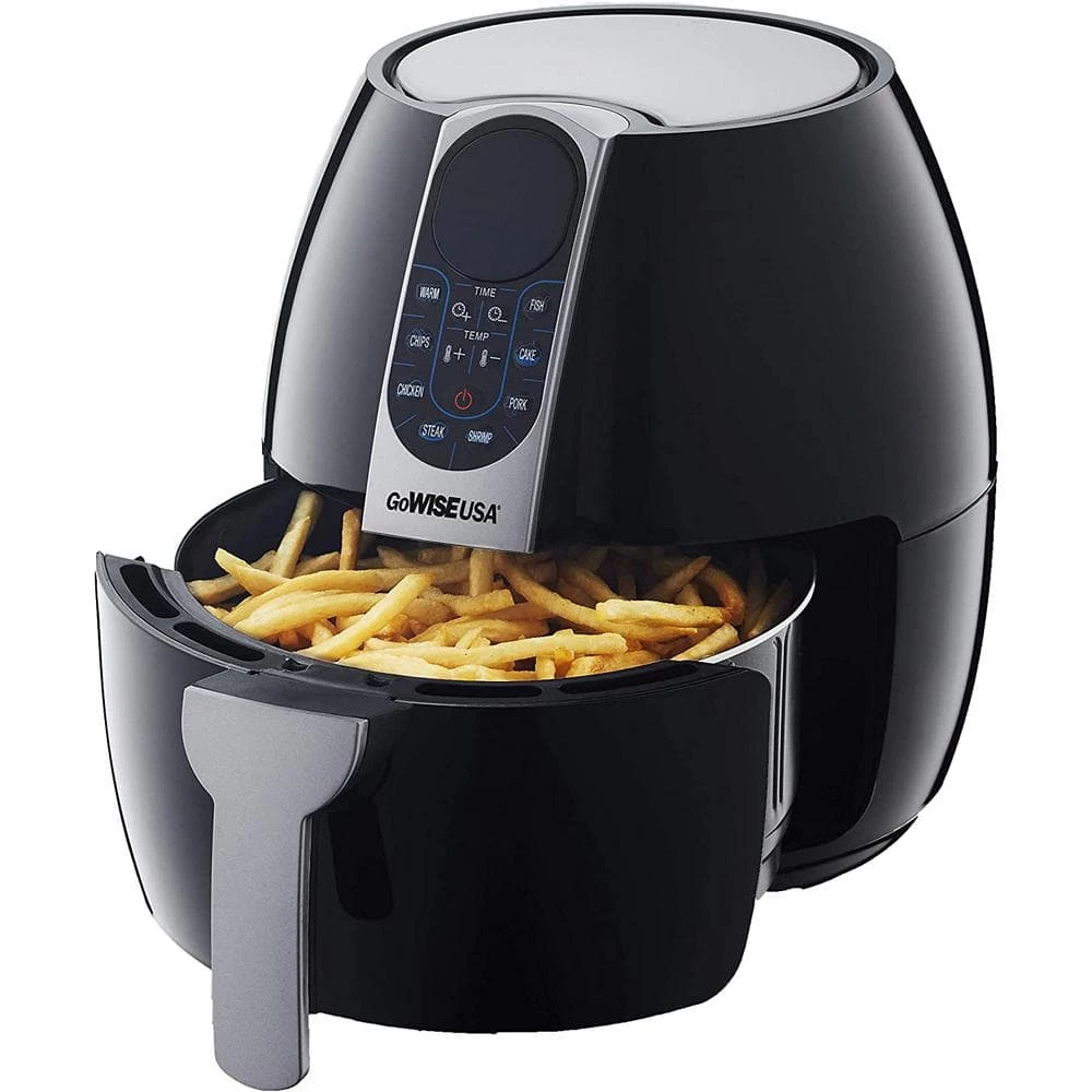 GoWISE USA 5.0 qt. Black Electric Air Fryer with 8-Presets with Recipe Book 4 GoWISE USA 5.0 qt. Black Electric Air Fryer with 8-Presets with Recipe Book - Image 2