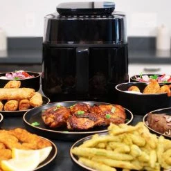 GoWISE USA 5.5 Qt. Black Air Fryer with 180° Viewing Window -Air Fryers shop black gowise usa air fryers gw22980 31 1000