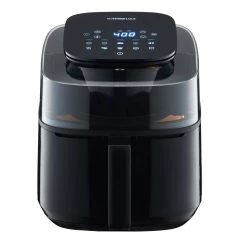 GoWISE USA 5.5 Qt. Black Air Fryer with 180° Viewing Window