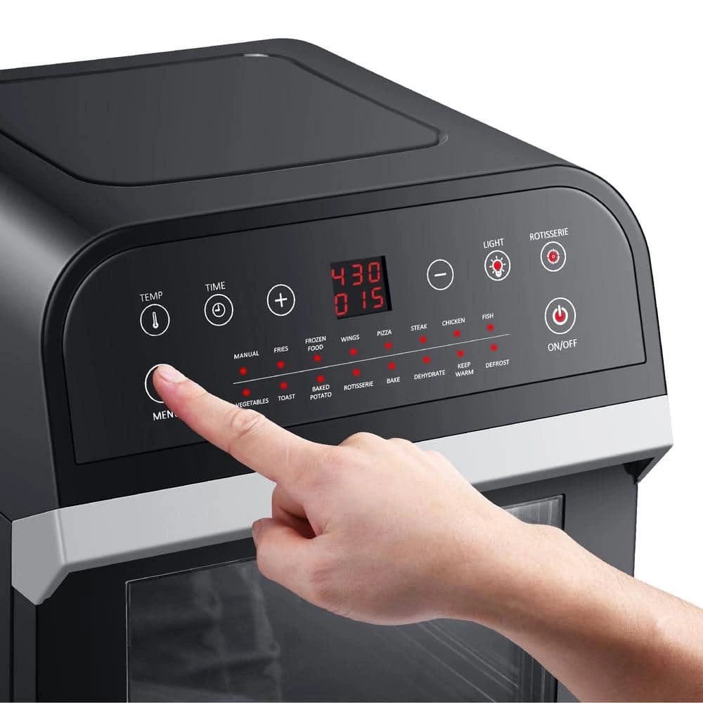 GoWISE USA 12.7 Qt. Black Rotisserie Oven and Air Fryer with Recipe Book 8 GoWISE USA 12.7 Qt. Black Rotisserie Oven and Air Fryer with Recipe Book - Image 6