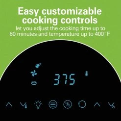 Hamilton Beach 11.6 qt. Black Digital Air Fryer with Rotisserie -Air Fryers shop black hamilton beach air fryers 35073 1f 1000