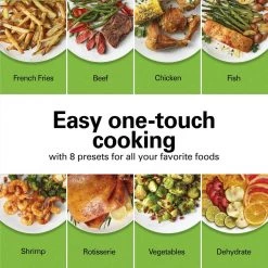 Hamilton Beach 11.6 qt. Black Digital Air Fryer with Rotisserie -Air Fryers shop black hamilton beach air fryers 35073 c3 1000