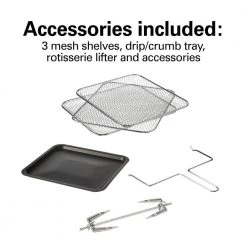 Hamilton Beach 11.6 qt. Black Digital Air Fryer with Rotisserie -Air Fryers shop black hamilton beach air fryers 35073 fa 1000