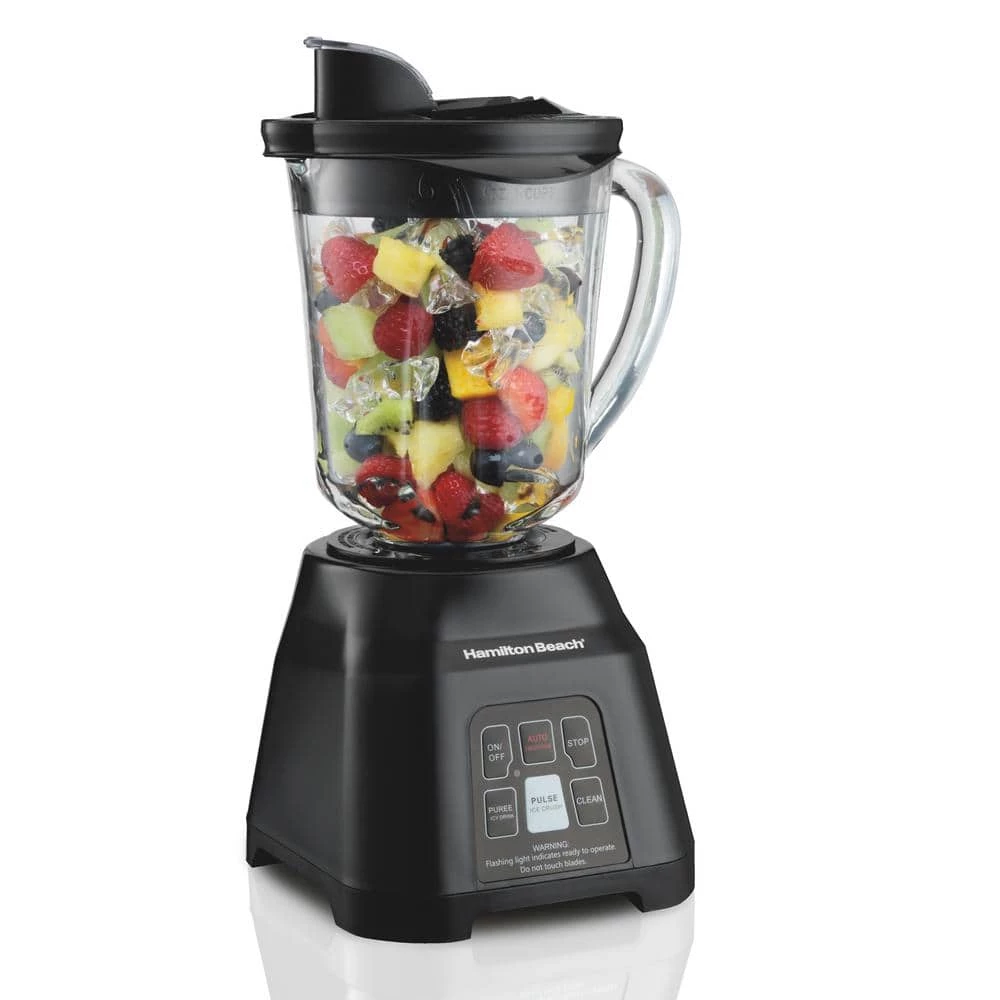 Hamilton Beach 40 oz. 2-Speed Black Glass Smoothie Smart Blender 4 Hamilton Beach 40 oz. 2-Speed Black Glass Smoothie Smart Blender - Image 2
