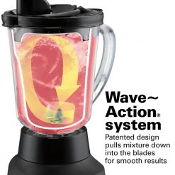 Hamilton Beach Power Elite 40 oz. 5-Speed Black Blender -Air Fryers shop black hamilton beach countertop blenders 58175 1f 1000