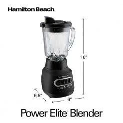 Hamilton Beach Power Elite 40 oz. 5-Speed Black Blender -Air Fryers shop black hamilton beach countertop blenders 58175 66 1000