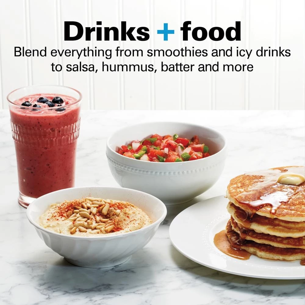 Hamilton Beach Multiblend 52 oz. 6-Speed Black Countertop Blender with Glass Jar and Travel Jar and Food Chopper 9 Hamilton Beach Multiblend 52 oz. 6-Speed Black Countertop Blender with Glass Jar and Travel Jar and Food Chopper - Image 7