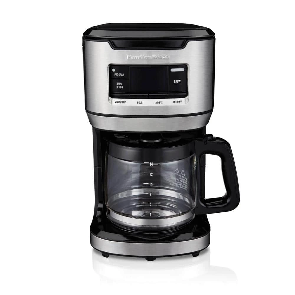 Hamilton Beach 14-Cup Black Programmable Front-Fill Coffee Maker 2 Hamilton Beach 14-Cup Black Programmable Front-Fill Coffee Maker