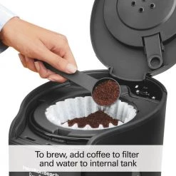 Hamilton Beach BrewStation 12-Cup Programmable Black Drip Coffee Maker -Air Fryers shop black hamilton beach drip coffee makers 48463 44 1000