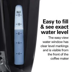 Hamilton Beach 12- Cup Black Drip Coffee Maker with Glass Carafe -Air Fryers shop black hamilton beach drip coffee makers 49316r fa 1000