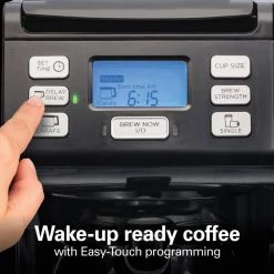 Hamilton Beach FlexBrew Trio 12-Cup Black Drip Coffee Maker with Single Cup Brewer 18 Hamilton Beach FlexBrew Trio 12-Cup Black Drip Coffee Maker with Single Cup Brewer -Air Fryers shop black hamilton beach drip coffee makers 49902 fa 1000