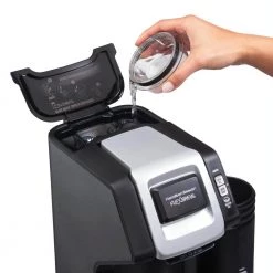 Hamilton Beach Flexbrew 1-Cup Black Single Serve Coffee Maker with Milk Frother -Air Fryers shop black hamilton beach single serve coffee makers 49949 31 1000