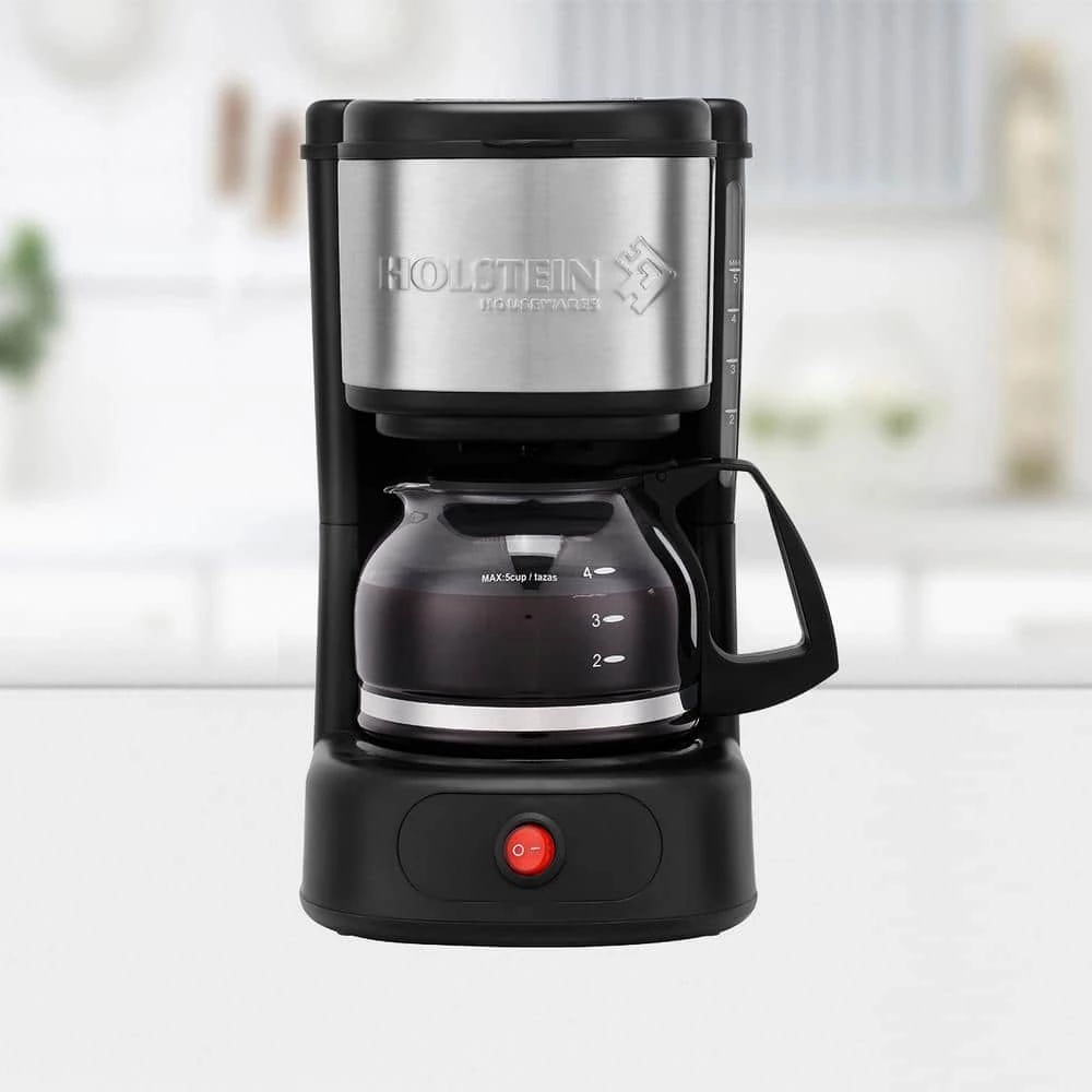 HOLSTEIN HOUSEWARES 5 Cup Coffee Maker Black 4 HOLSTEIN HOUSEWARES 5 Cup Coffee Maker Black - Image 2