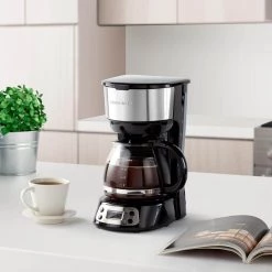 HOLSTEIN HOUSEWARES Everyday 5- Cup Programmable Black Drip Coffee Maker with Glass Carafe -Air Fryers shop black holstein housewares drip coffee makers hh 09101042b fa 1000