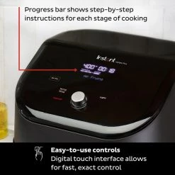 Instant Pot Instant Vortex Plus 6 qt. Black Air Fryer with ClearCook -Air Fryers shop black instant pot air fryers 140 3088 01 44 1000
