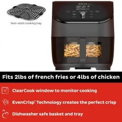 Instant Pot Instant Vortex Plus 6 qt. Black Air Fryer with ClearCook -Air Fryers shop black instant pot air fryers 140 3088 01 4f 1000