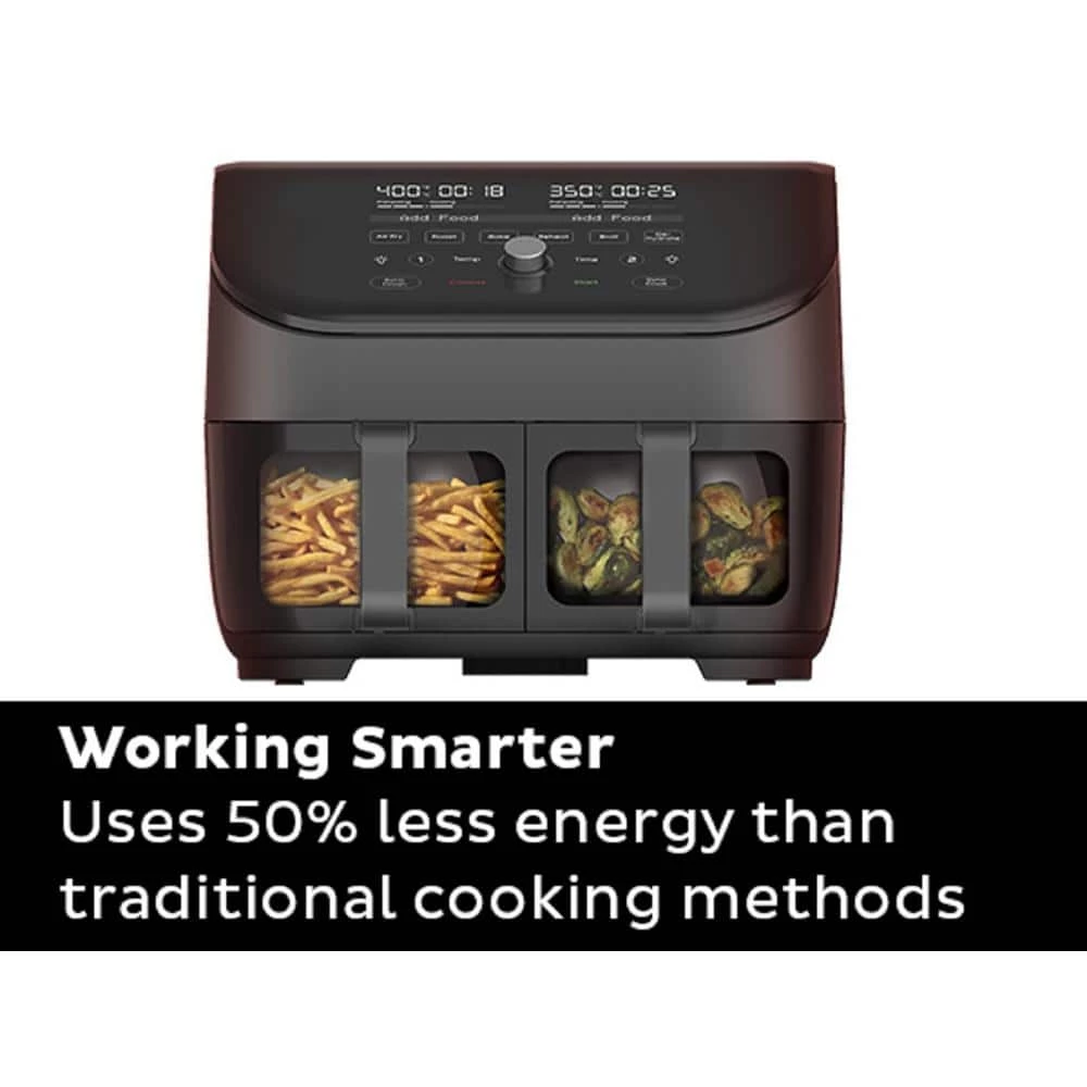 Instant Pot Instant Vortex Plus 8 qt. Black Dual Basket Air Fryer with ClearCook 7 Instant Pot Instant Vortex Plus 8 qt. Black Dual Basket Air Fryer with ClearCook - Image 5