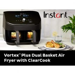 Instant Pot Instant Vortex Plus 8 qt. Black Dual Basket Air Fryer with ClearCook 19 Instant Pot Instant Vortex Plus 8 qt. Black Dual Basket Air Fryer with ClearCook -Air Fryers shop black instant pot air fryers 140 3090 01 31 1000