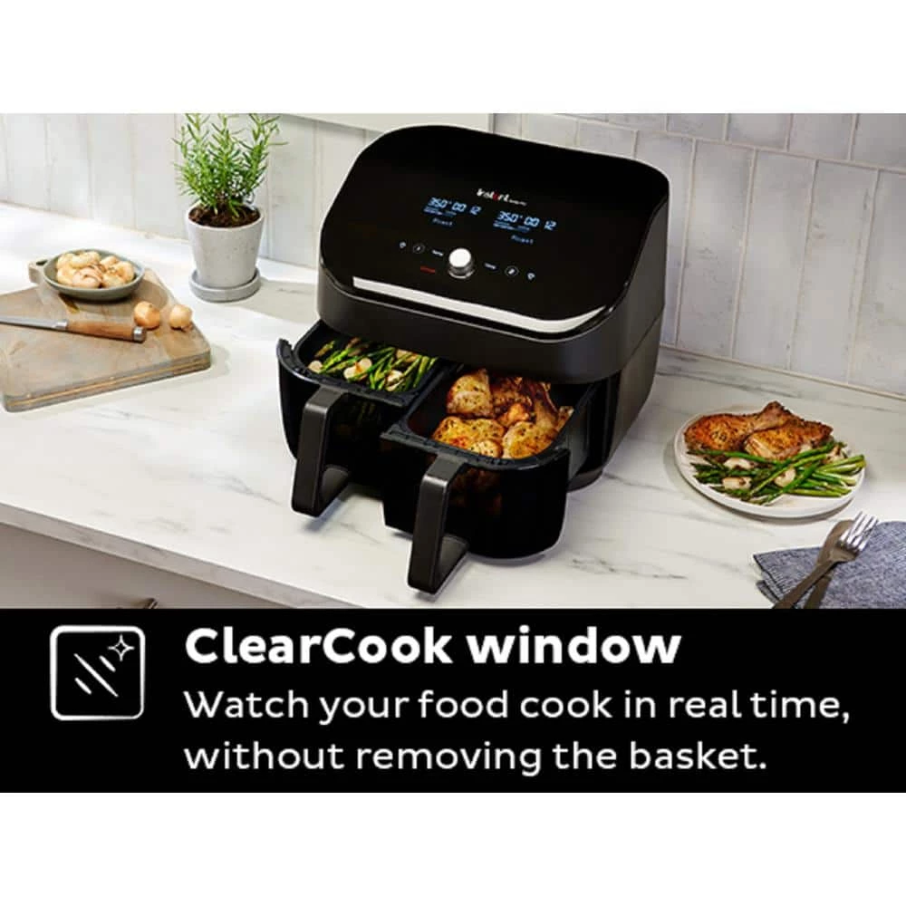 Instant Pot Instant Vortex Plus 8 qt. Black Dual Basket Air Fryer with ClearCook 5 Instant Pot Instant Vortex Plus 8 qt. Black Dual Basket Air Fryer with ClearCook - Image 3