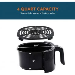 Maximatic Elite Gourmet 4 Qt. Air Fryer Black 9 Maximatic Elite Gourmet 4 Qt. Air Fryer Black -Air Fryers shop black maximatic air fryers eaf4617 4f 1000