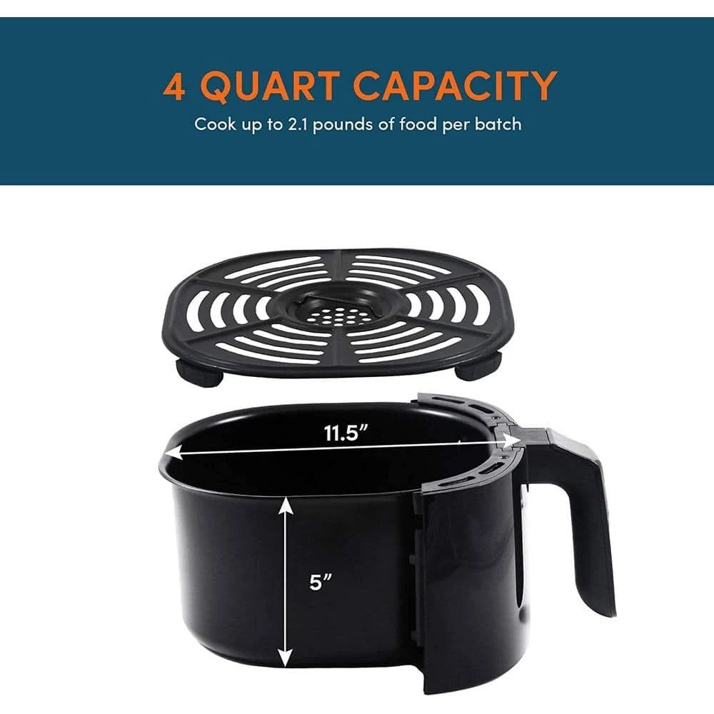 Maximatic Elite Gourmet 4 Qt. Air Fryer Black 5 Maximatic Elite Gourmet 4 Qt. Air Fryer Black - Image 3