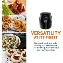Maximatic Elite Gourmet 5.3 Qt. Digital Air Fryer Black -Air Fryers shop black maximatic air fryers eaf5317d 76 1000