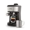 Mr. Coffee 1- Cup 4-Shot Black Steam Espresso Machine, Cappuccino, and Latte Maker with Stainless Steel Frothing Pitcher -Air Fryers shop black mr coffee espresso machines 2132815 64 1000